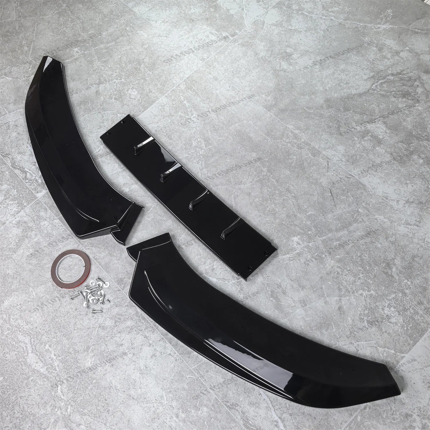 Audi B8 Front lip components laid out pre-assembly