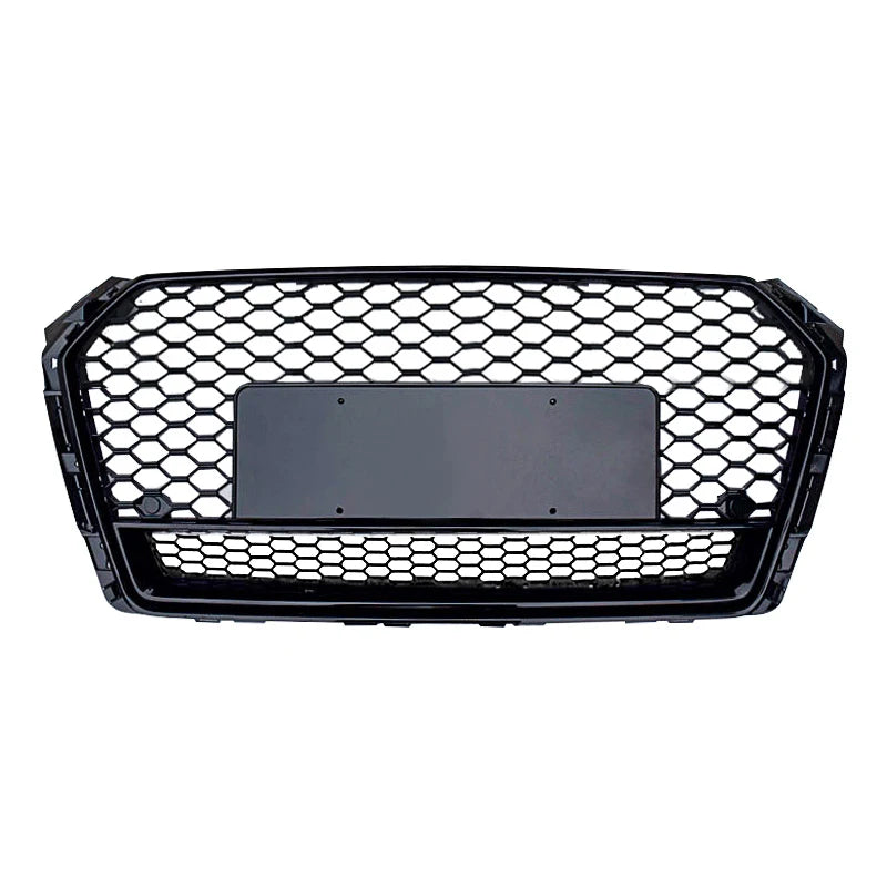 RS Style Honeycomb Grille Gloss Black For Audi A4 & S4 B9 2017-2019