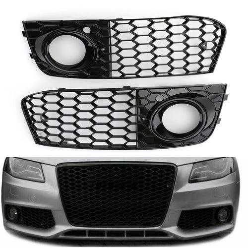Audi A4 B8 Sedan 2008-2012 Pre-Facelift Honeycomb Mesh Fog Light Grille Cover