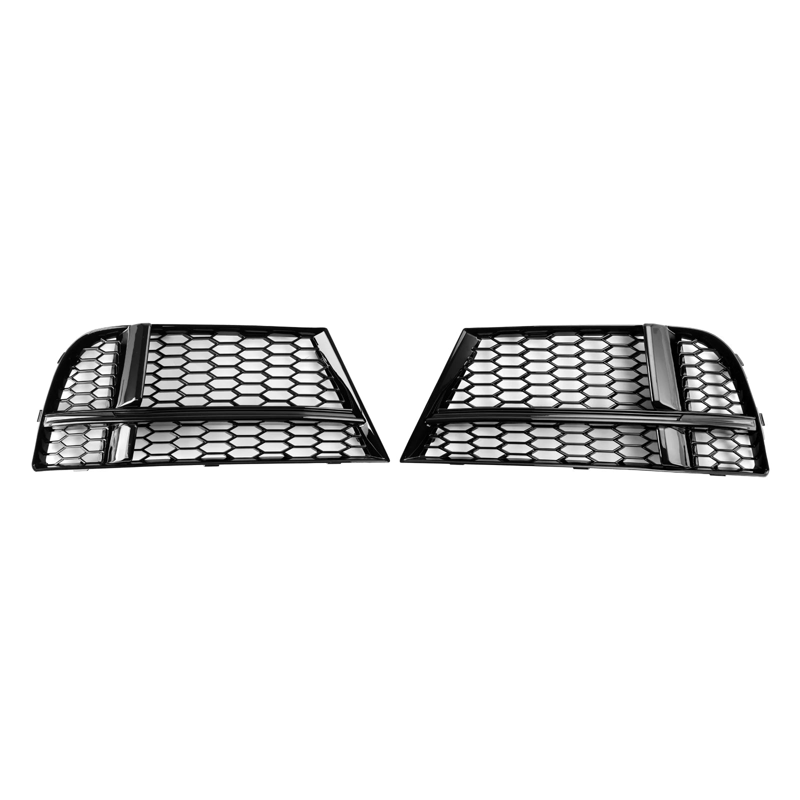 Pair of honeycomb mesh fog light grilles for Audi A3/S3 8V Sedan and Sportback