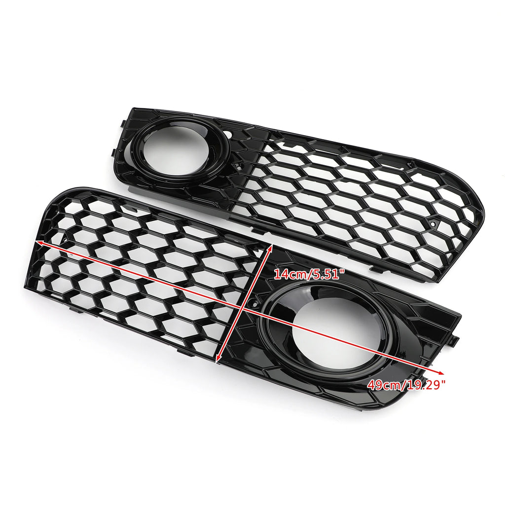 Dimension measurements for Audi A4 B8 fog light grille, 49cm width