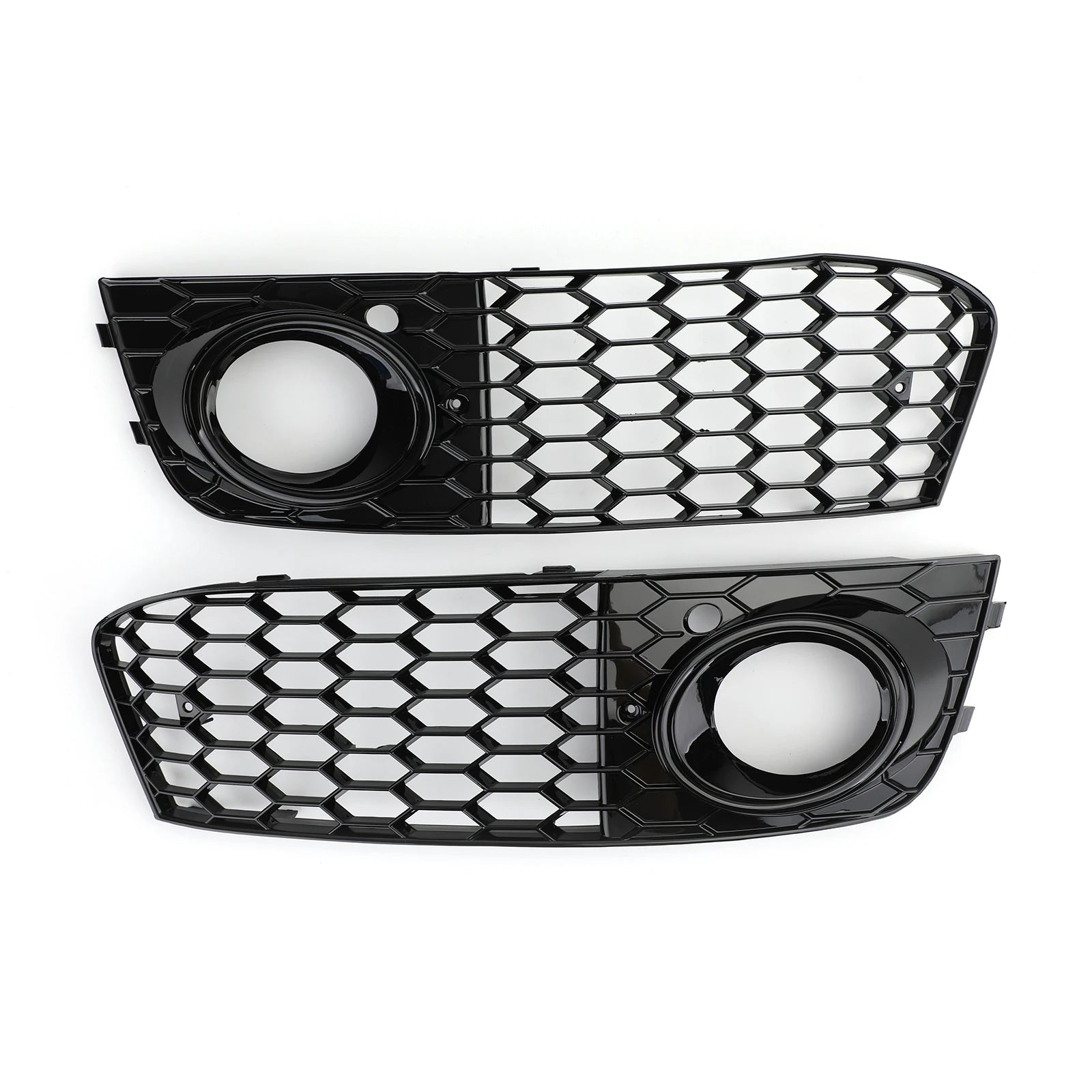 Pair of honeycomb mesh fog light grilles for Audi A4 B8 Sedan