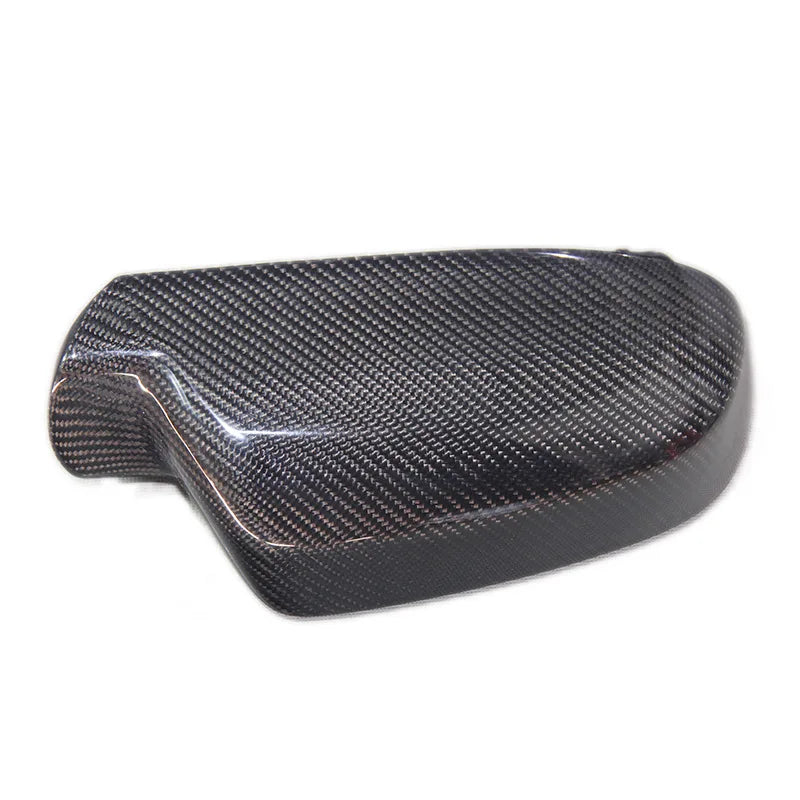 Close-up of carbon fiber weave texture on Audi A4 B8 mirror cover