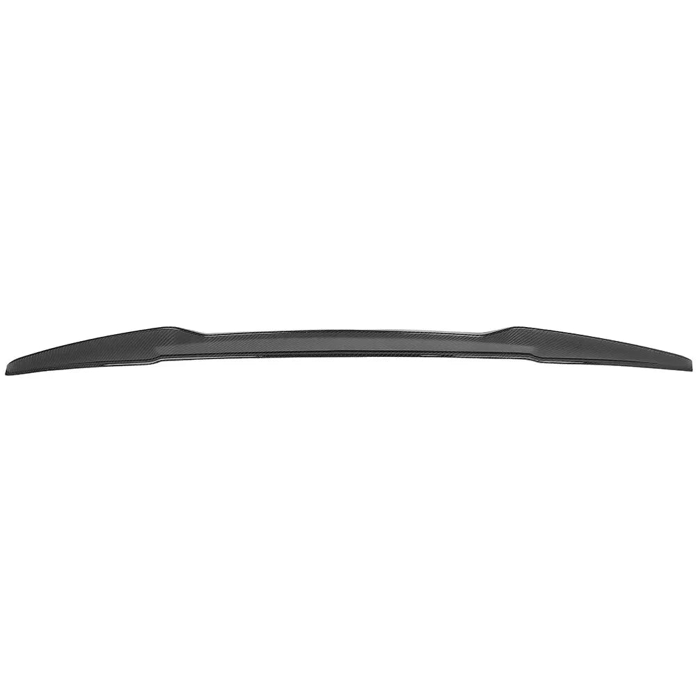 Top-down view of M4 style carbon fiber rear spoiler for Audi A4/S4 B9