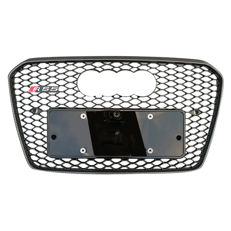 RS-style honeycomb grille with carbon fibre frame for Audi A5 S-Line/S5 B8.5 (2013-2016)