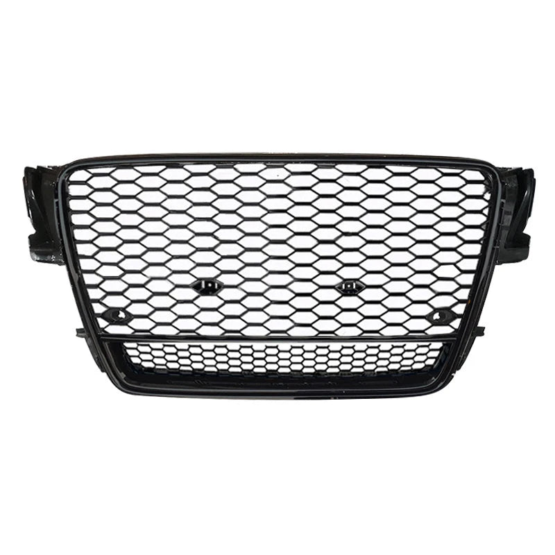 RS style hex mesh honeycomb grille for Audi A5/S5 B8, full gloss black finish