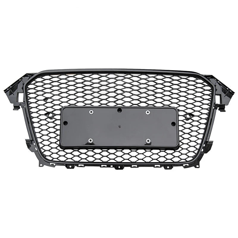 RS style honeycomb grille for Audi A4/S4 B8.5, black trim, badge cutout